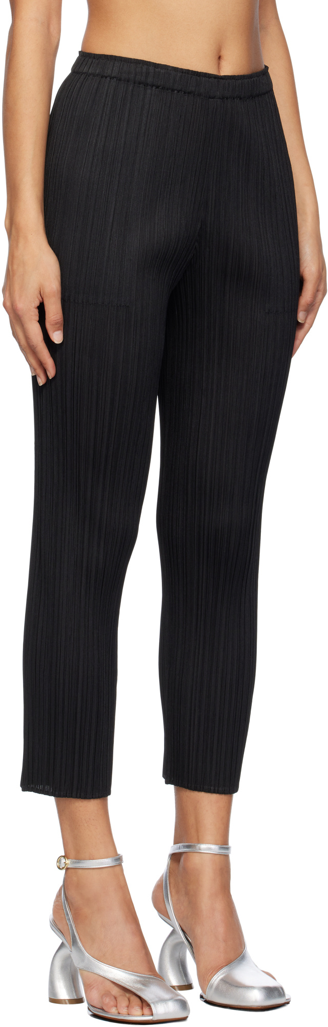 Issey Miyake Black Monthly Colors October Trousers In Black