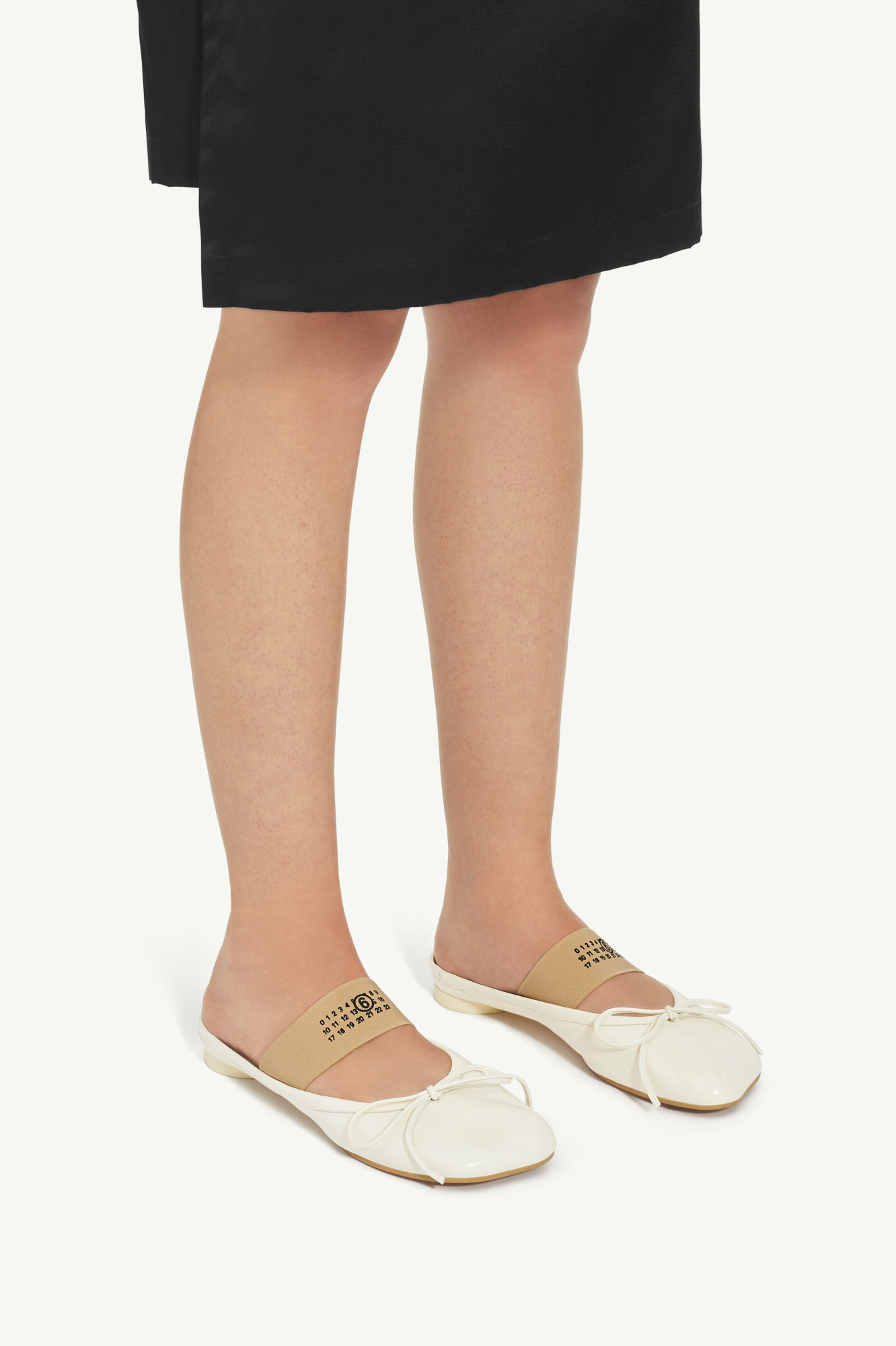 Shop Mm6 Maison Margiela Anatomic Slip-on Ballerinas In White