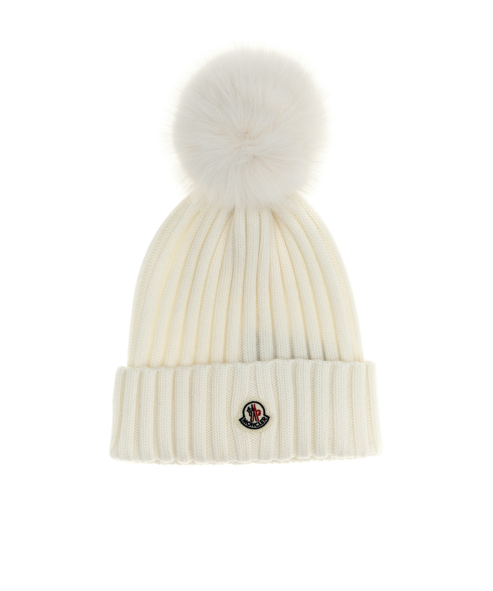 Moncler Tricot Hats White In Nude