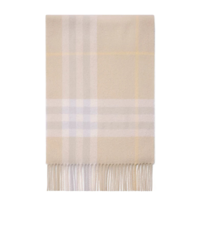 Burberry Giant Check Cashmere Scarf In Neutral