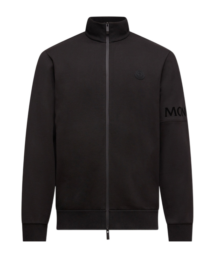 Moncler High Collar Long Sleeve Casual Jacket In Black