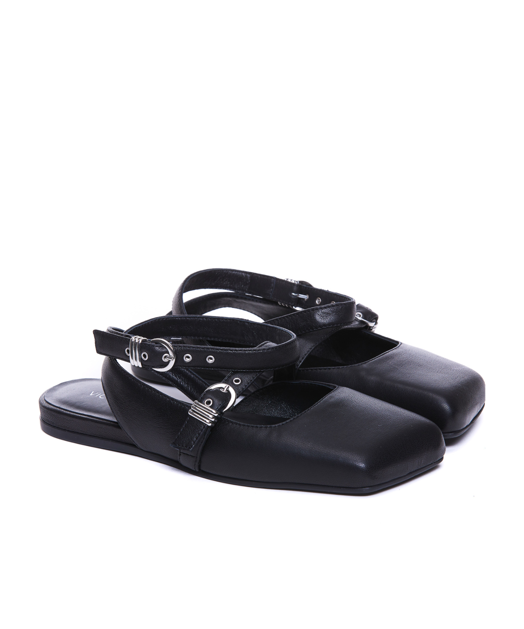 Shop Vic Matie Ankle Strap Flat Shoes In Black