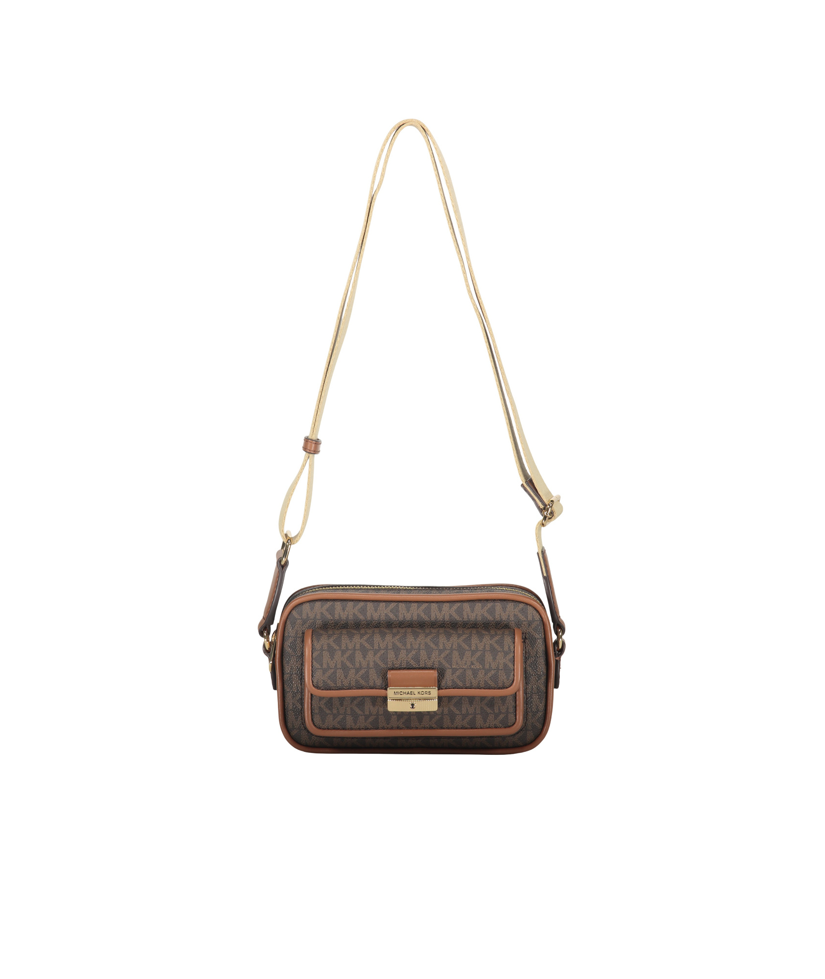 Michael Kors Bradshaw Extra-small Metallic Signature Logo Camera Crossbody Bag