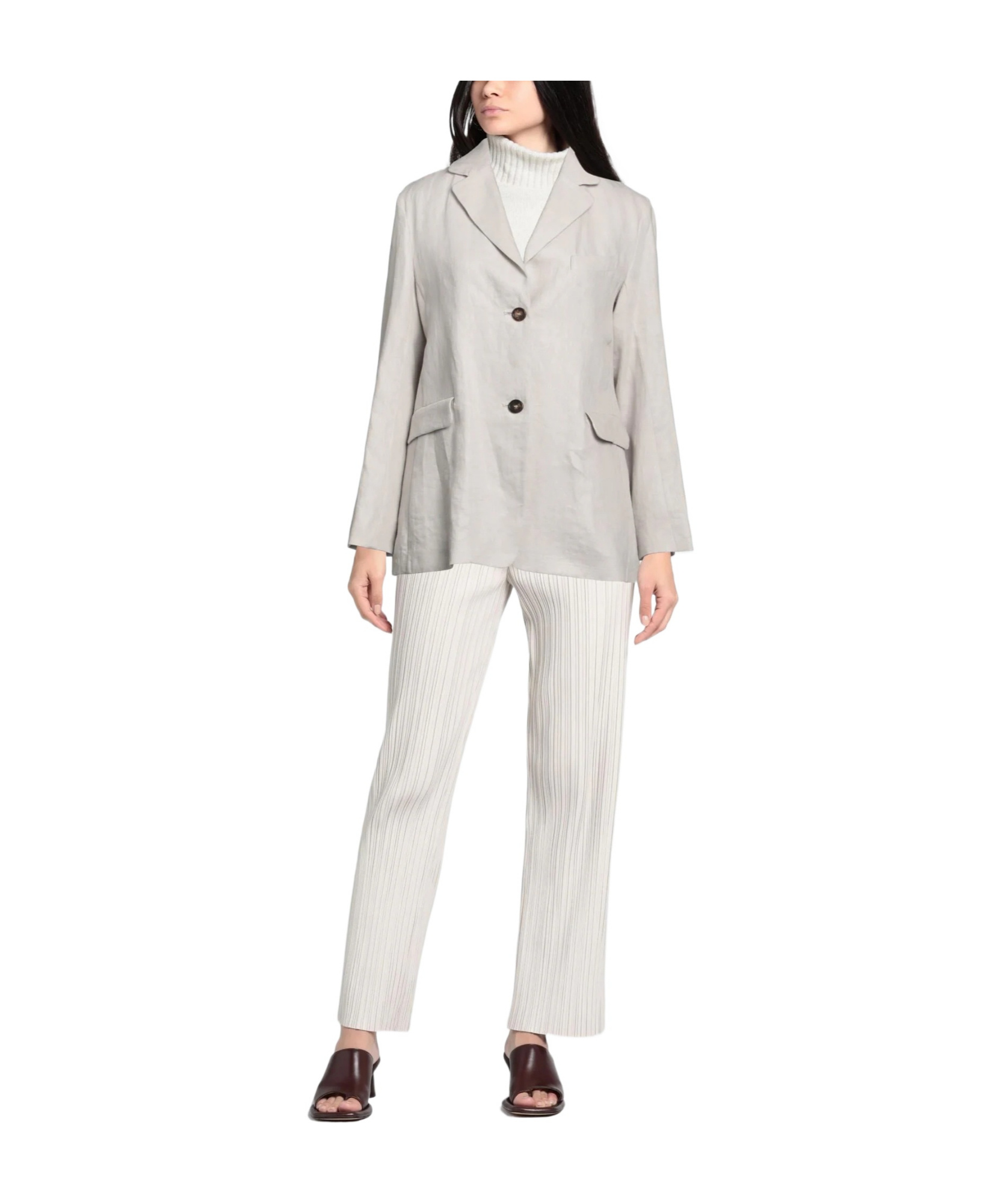 Max Mara Simple Single- Blazer In Grey