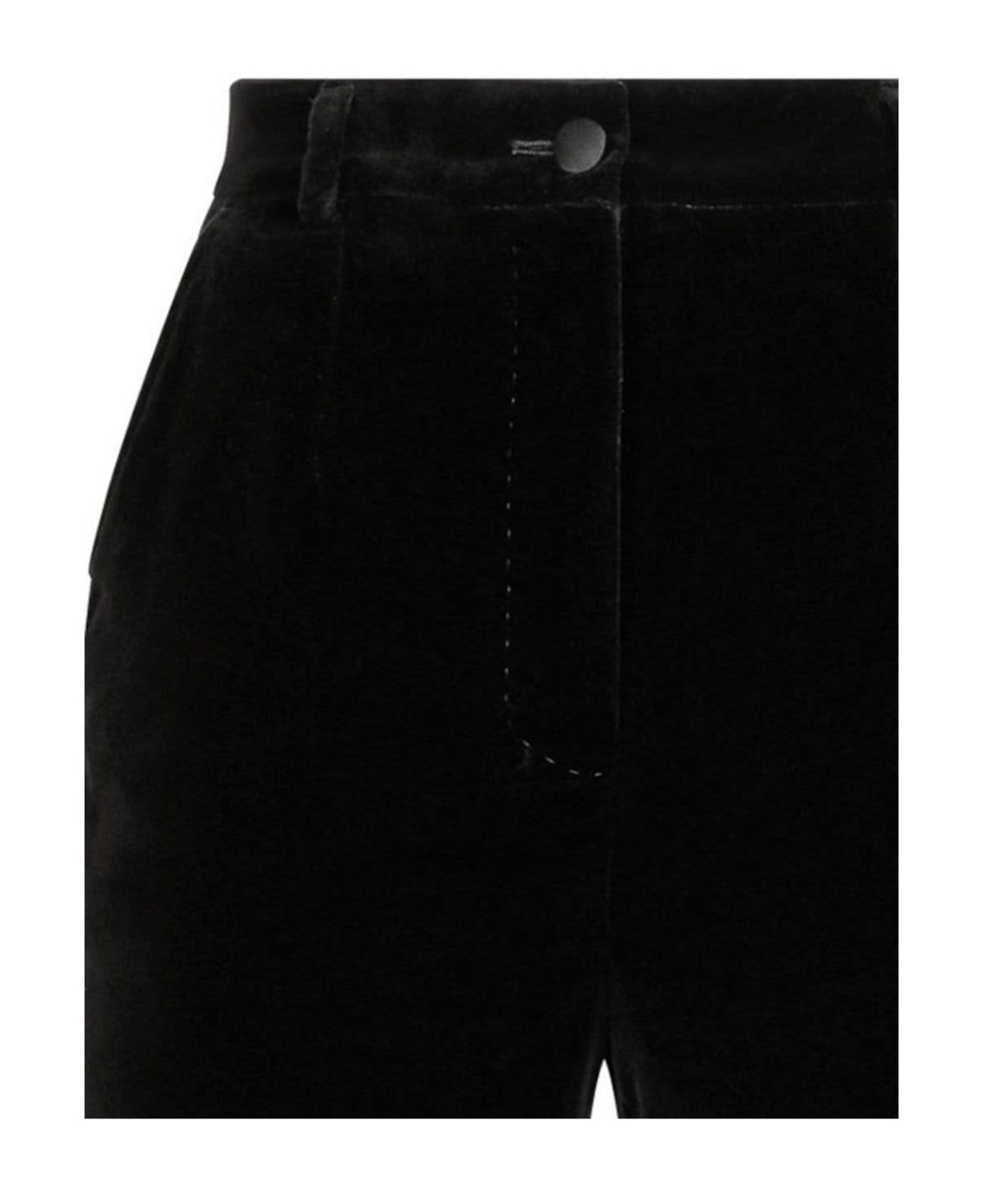 Dolce & Gabbana Black Pants With High Waist And Belt Loops In Black