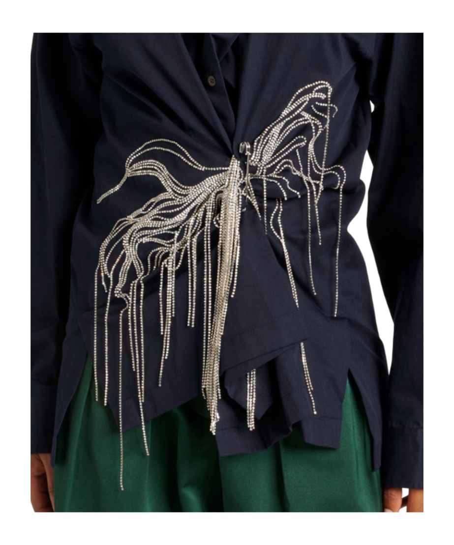 Dries Van Noten Women's Clicks Emb 9295 W.w.shirt In Black