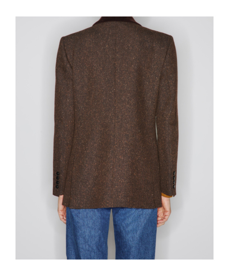 Blazé Milano Winibelle Nightbreak Wool-blend Blazer In Brown