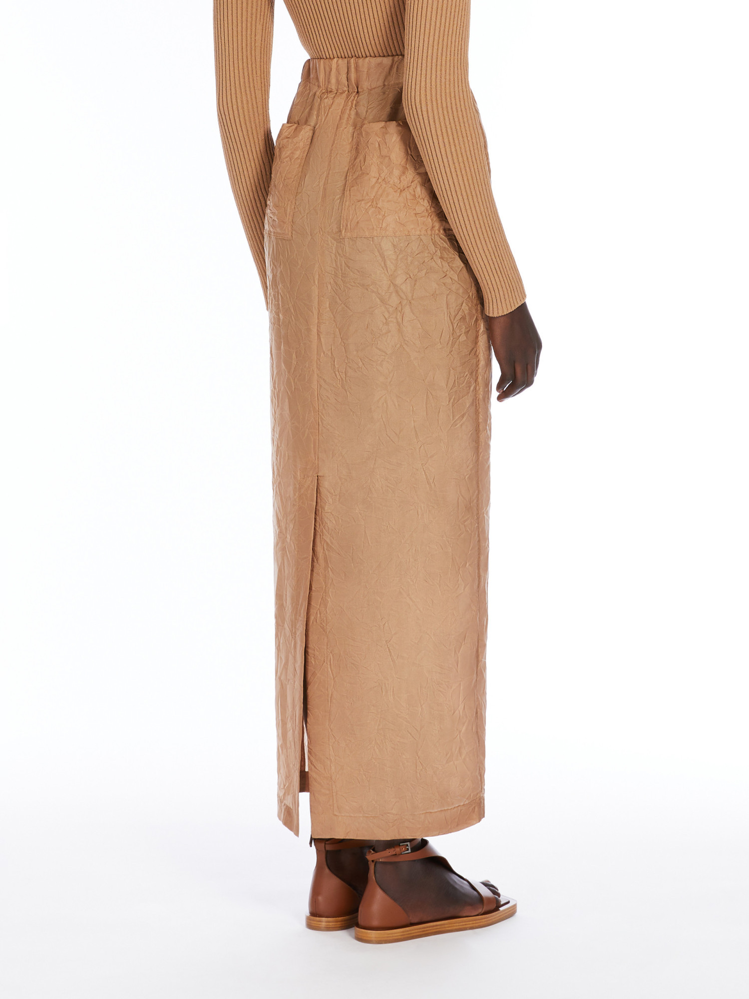 MAX MARA LONG SKIRT IN PURE SILK