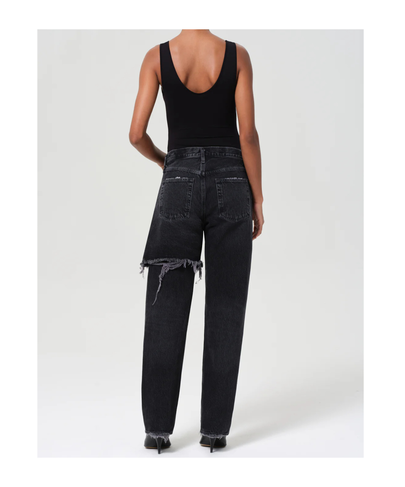 Agolde High-waisted Jeans In Black