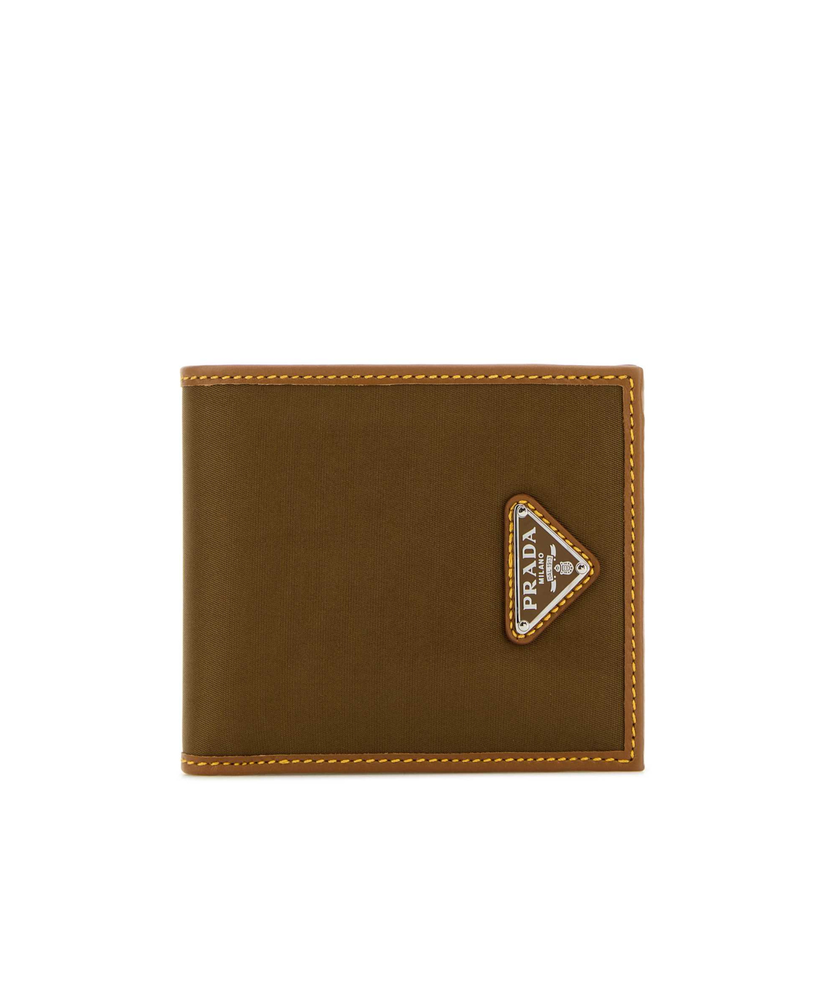 Prada Re-nylon Wallet In Brown