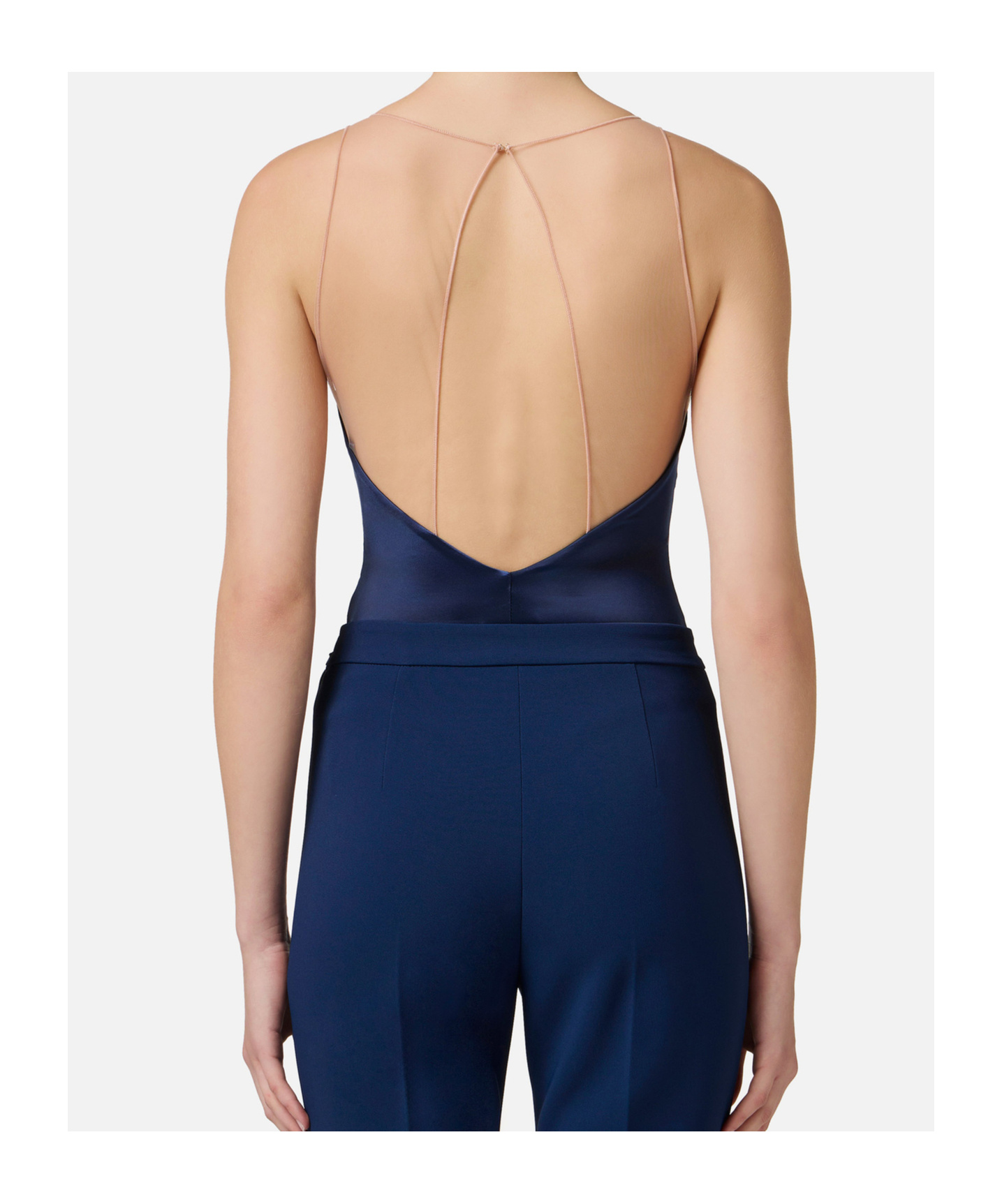 Elisabetta Franchi Sleeveless Jumpsuit In Blue