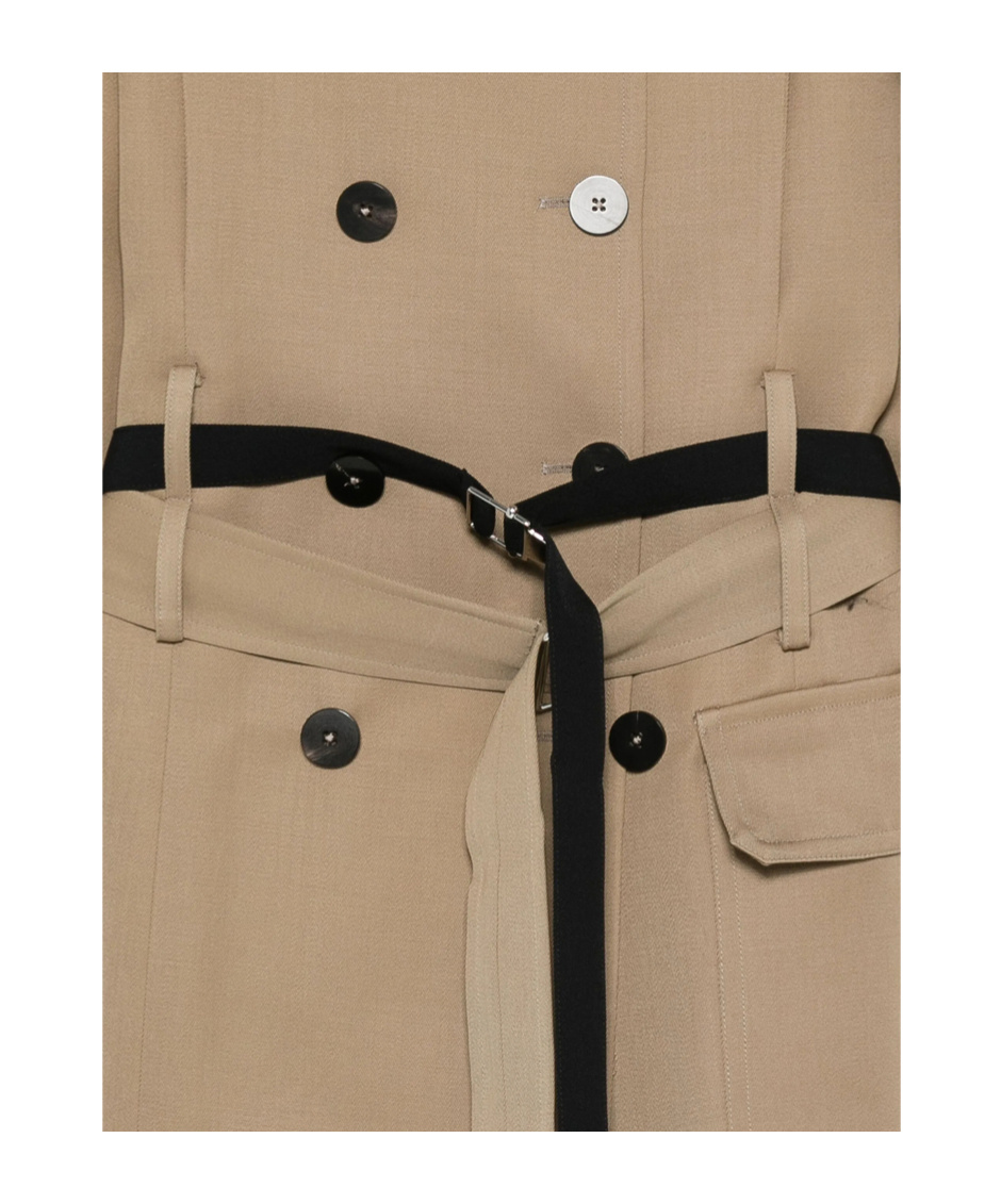 The Seafarer Double-breasted Belted Coat In Gold