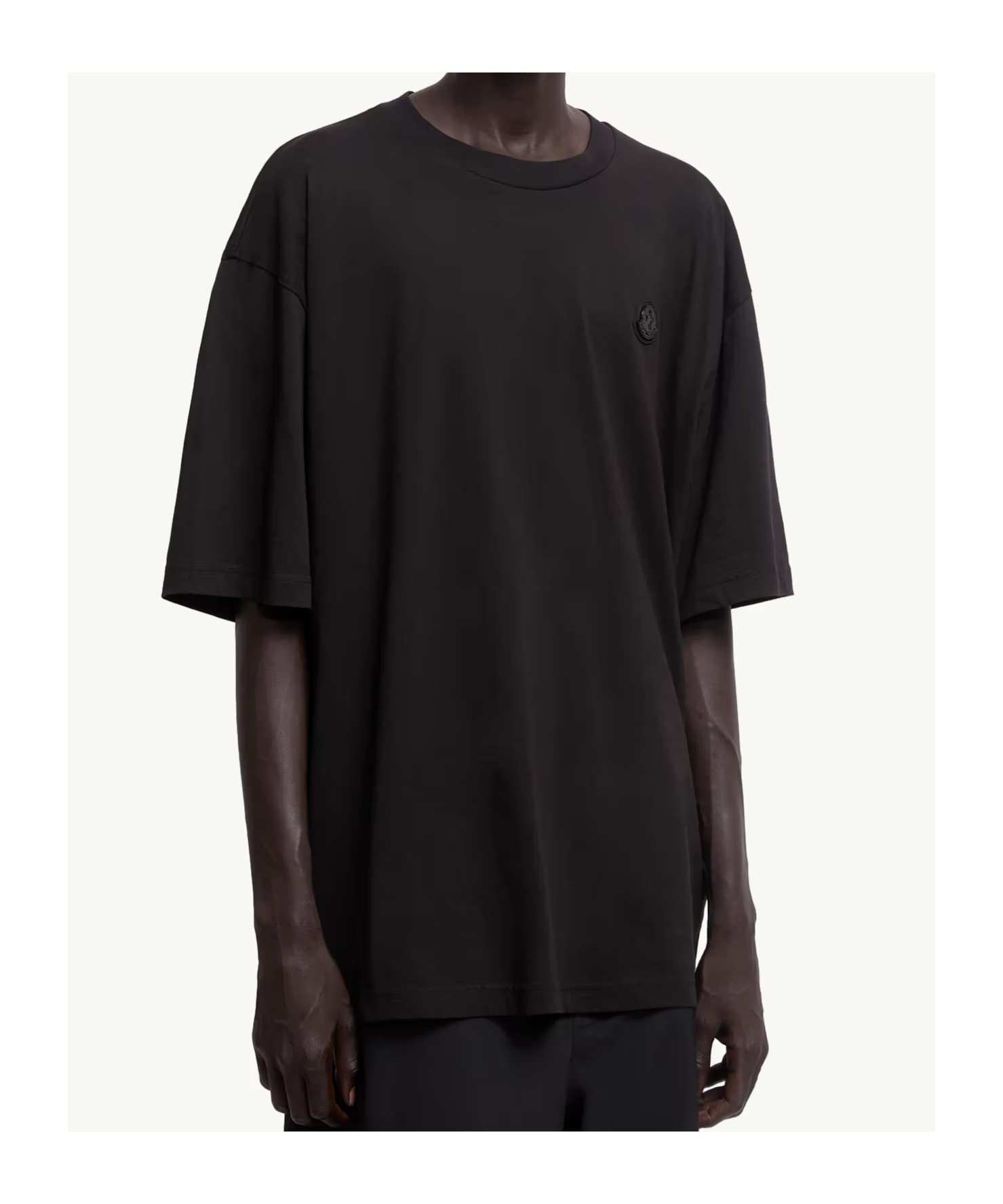 Moncler X Asap Rocky Logo Patch Crewneck T-shirt In Black