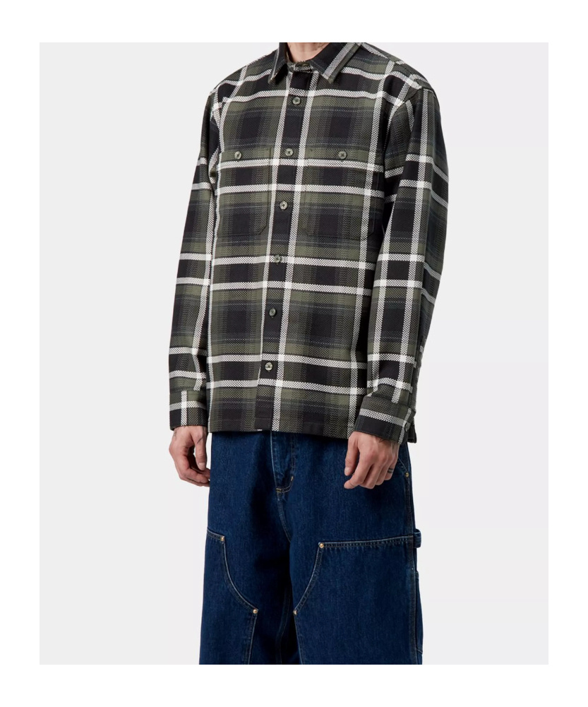 Carhartt Button-down Shirt With Long Sleeves And Pockets In Black