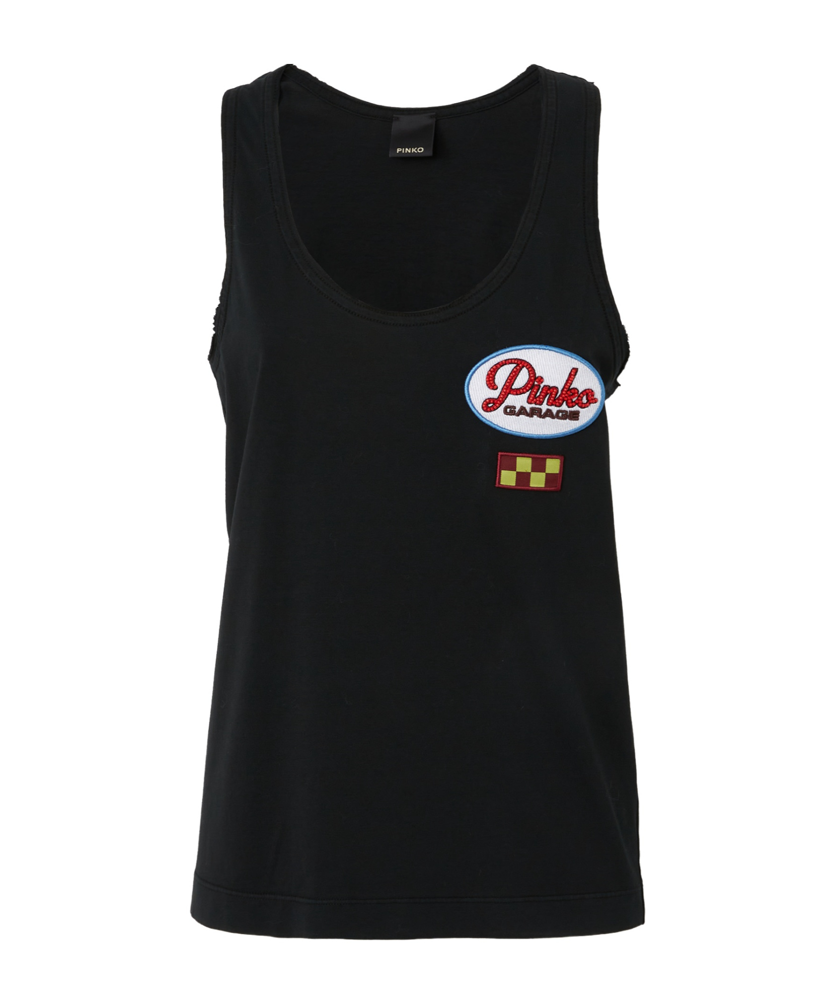 Shop Pinko Sleeveless Vest In Black