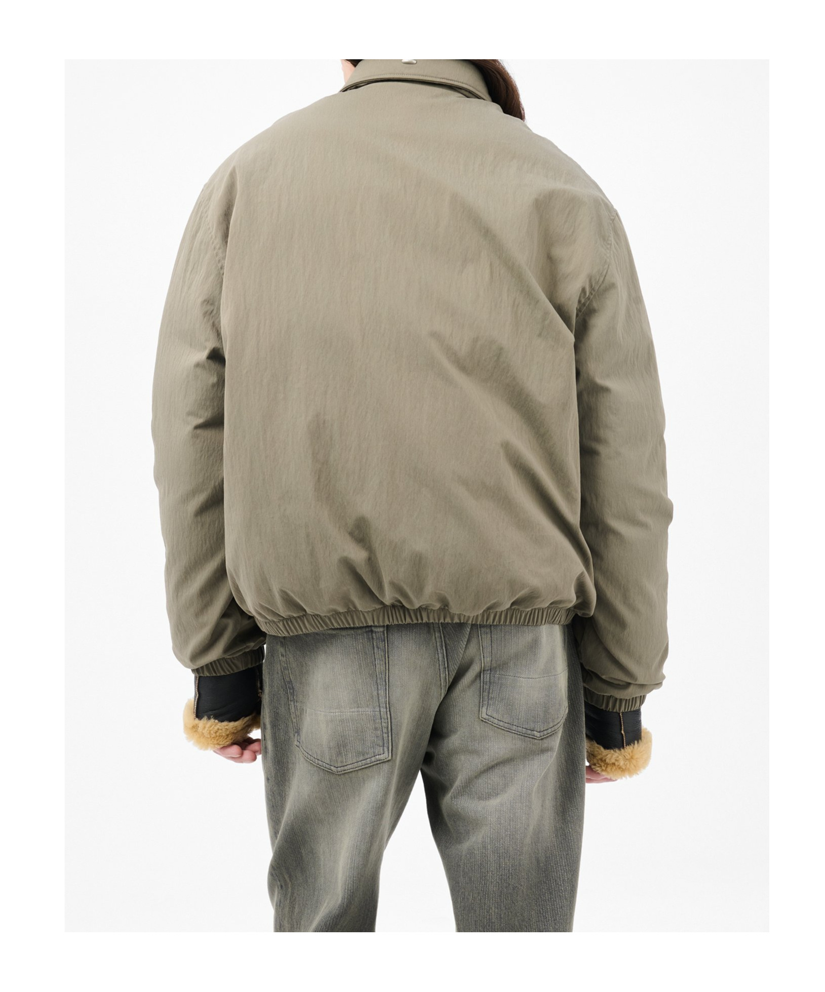 Our Legacy Sage Green Cotton Blend Bomber Jacket In Green