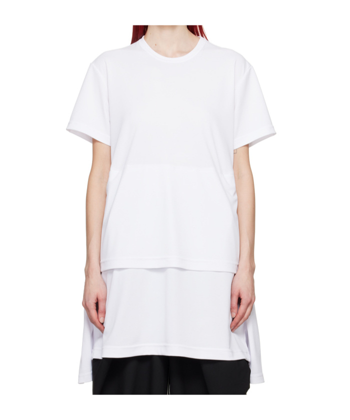 COMME DES GARÇONS LAMINATED ROUND NECK DRESS 