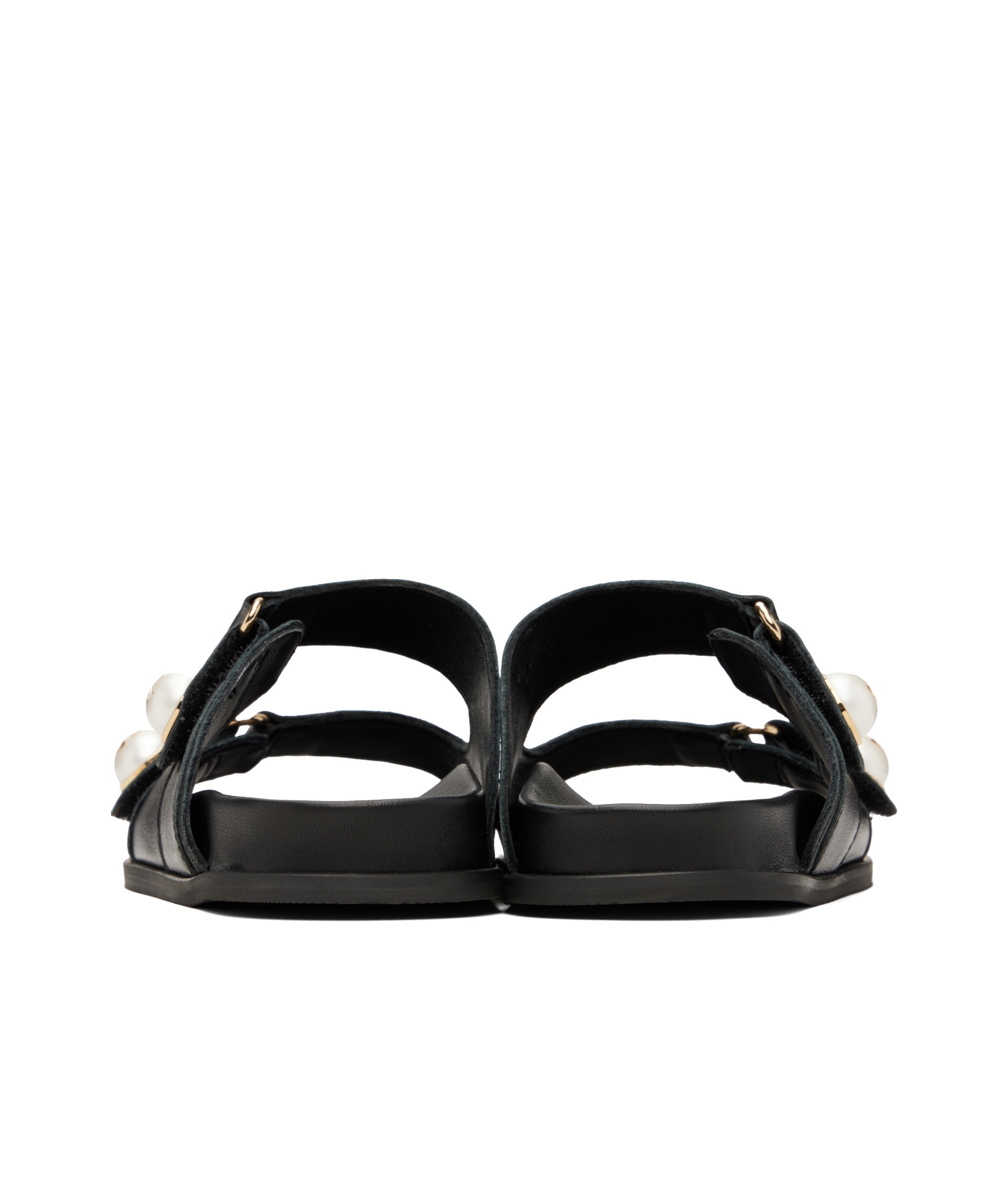 Jimmy Choo Fayence Pearl-embellished Sandals In Black