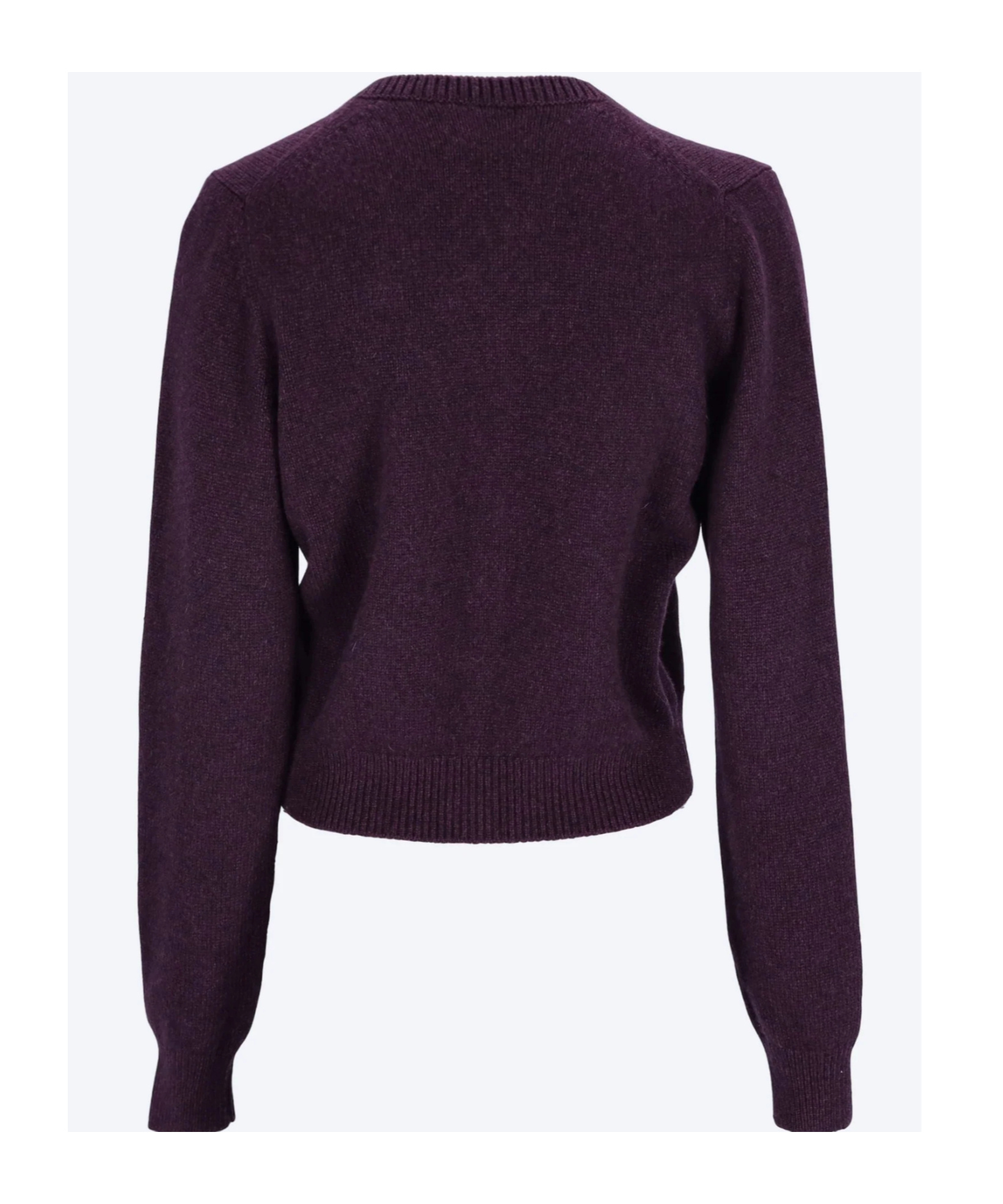 Khaite Plum Cashmere Knit Everheart Cardigan In Purple