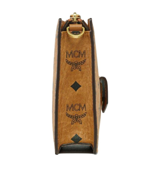 Mcm Aren Standing Crossbody Pouch In Visetos