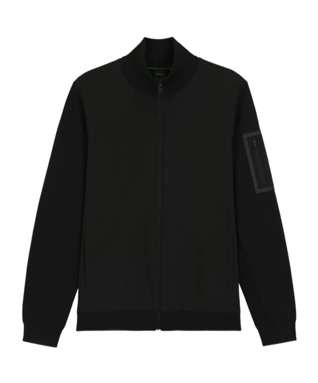 Hugo Boss Zip-up Sweater In Black