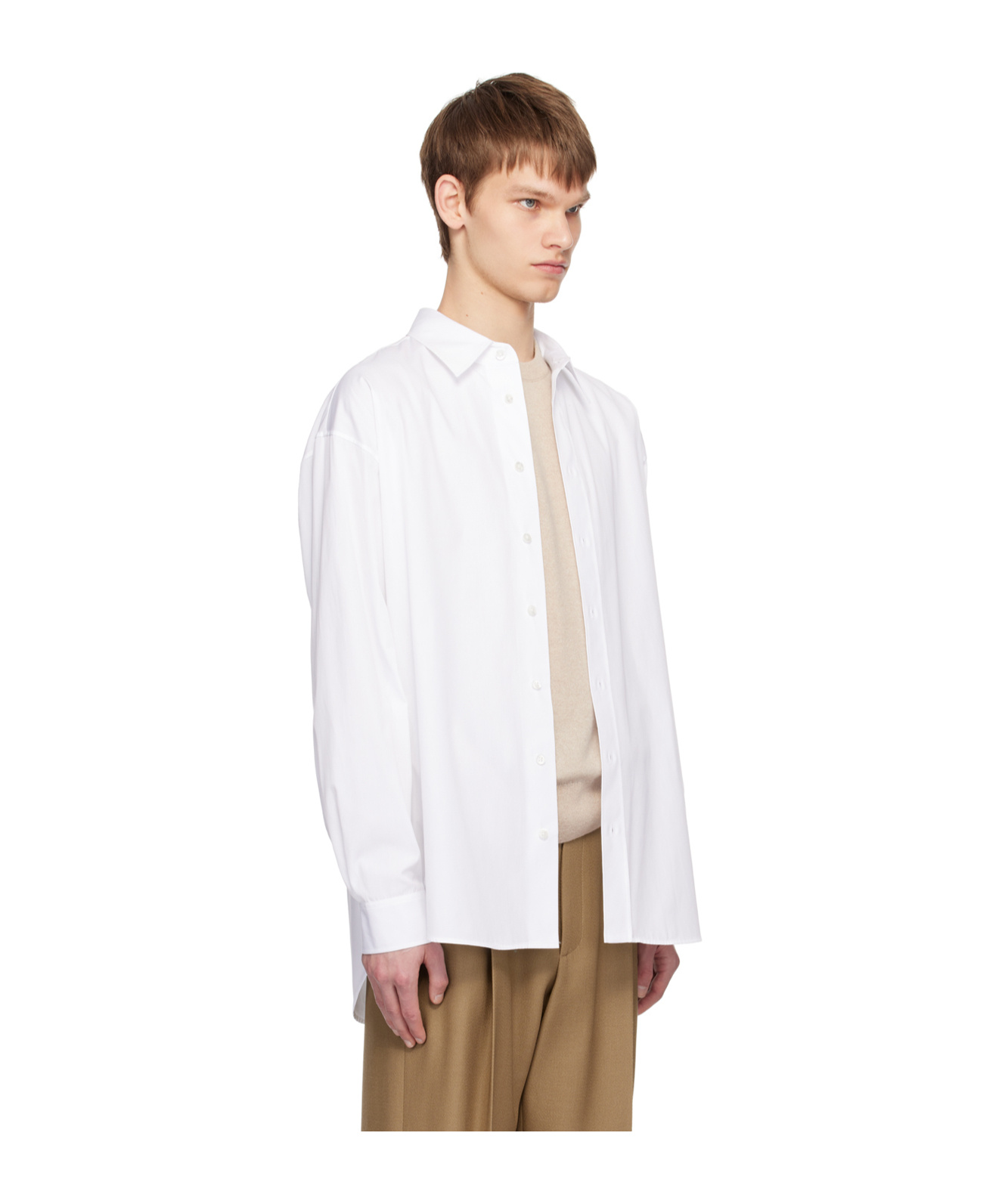 The Row Penn Long-sleeved Shirt In White
