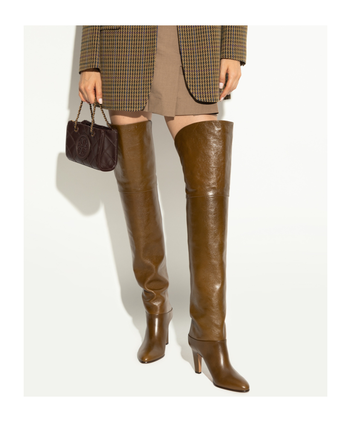 Chloé Eve 85 Over-the-knee Leather Boots In Brown