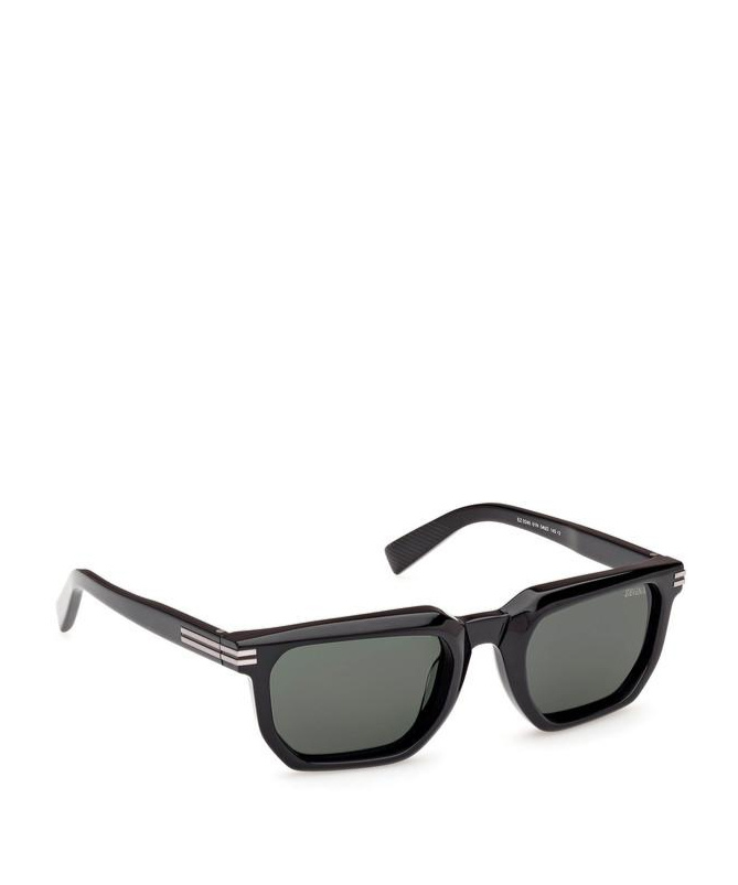 Zegna 54mm Polarized Rectangular Sunglasses In Black