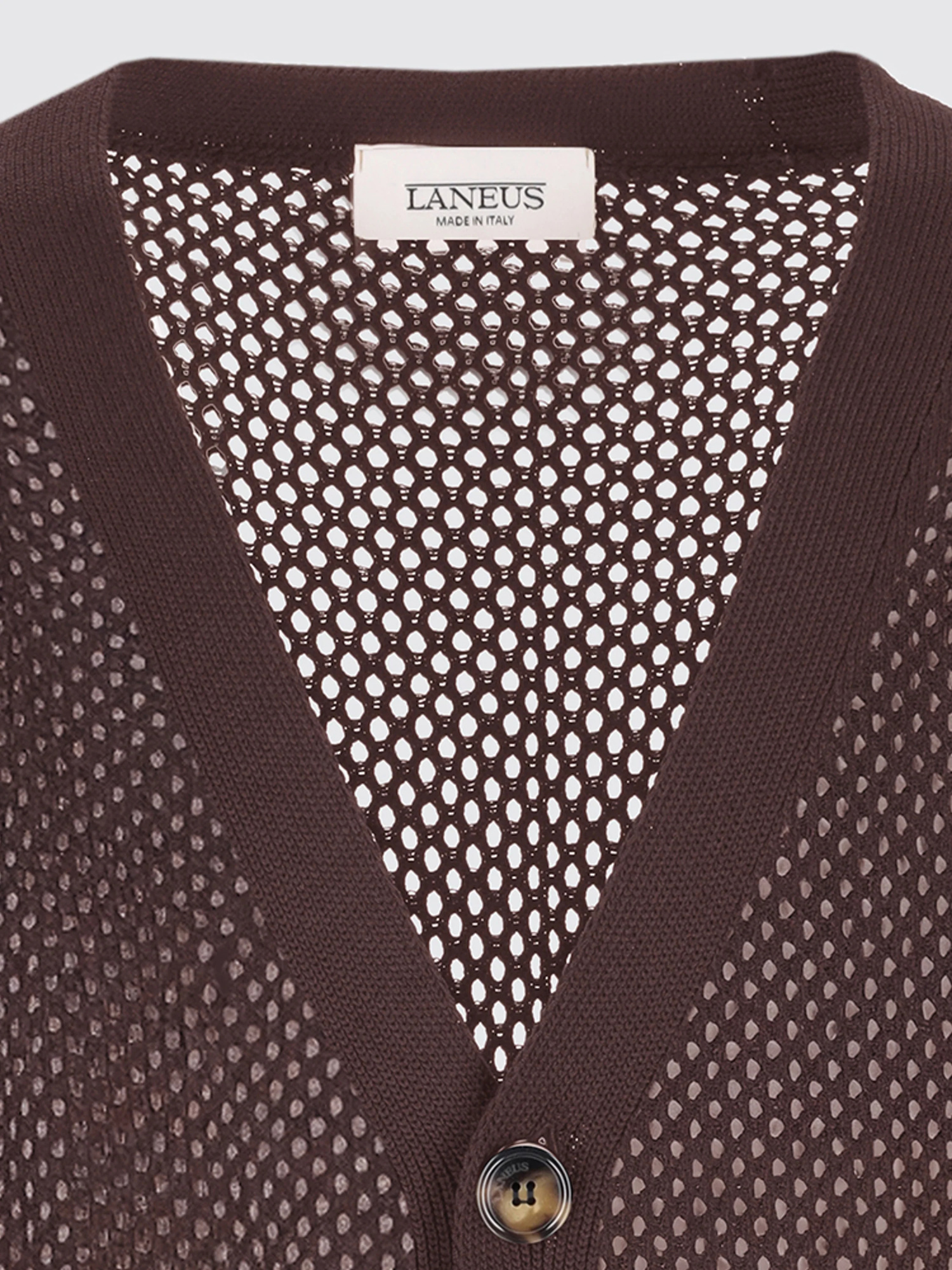 Shop Laneus Knitted Cardigan In Black