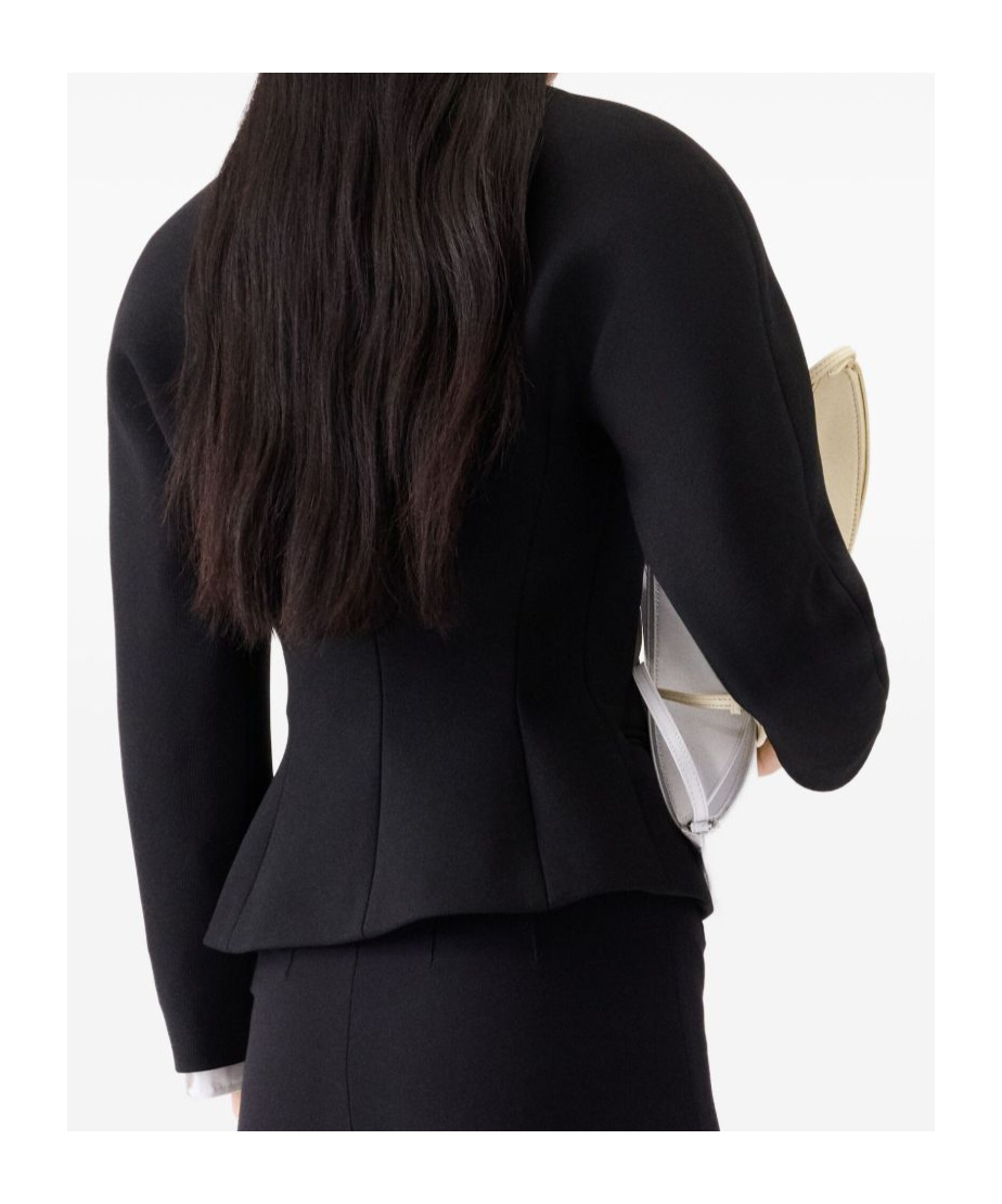 Jacquemus Ovalo Twill Jacket In Black