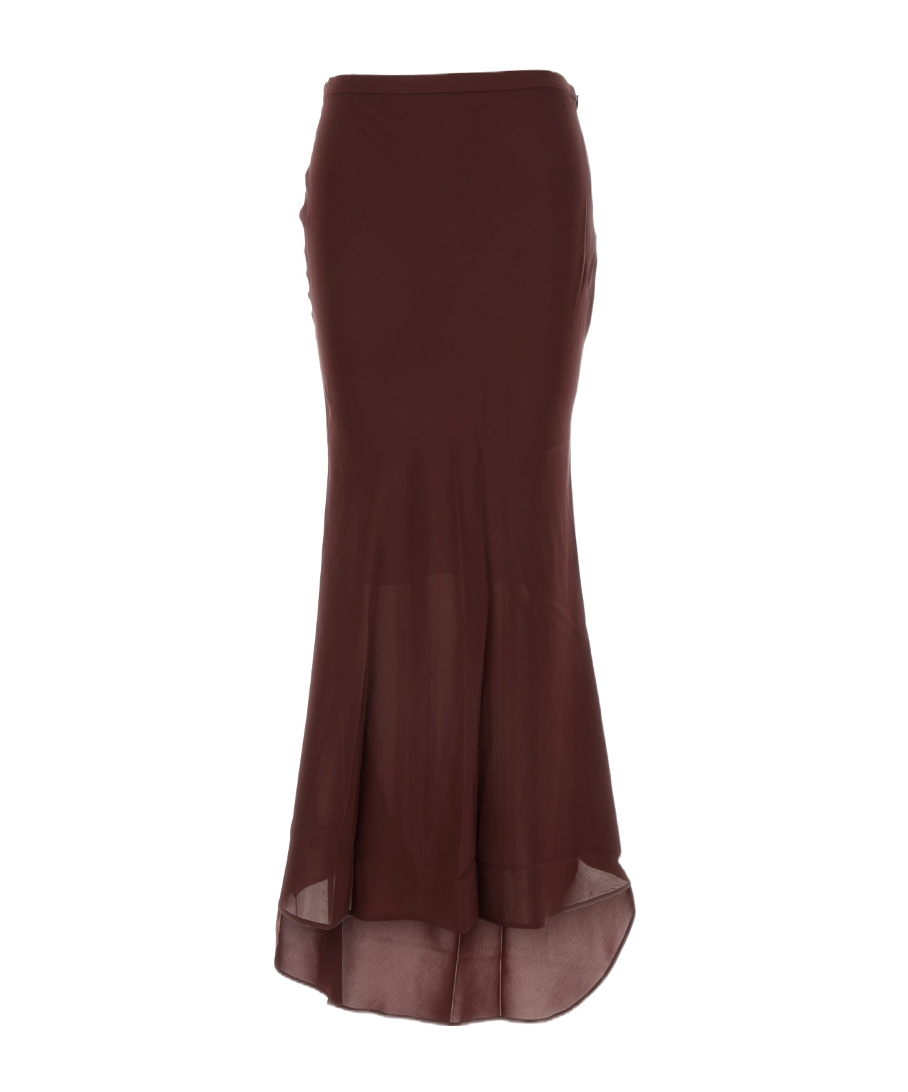 Shop Philosophy Di Lorenzo Serafini Asymmetrical Skirt In Brown