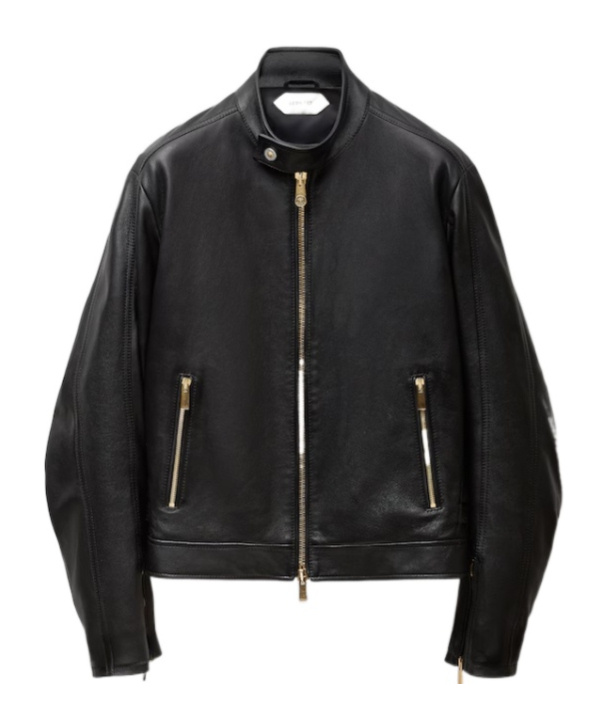 Versace Nappa Biker Jacket In Black