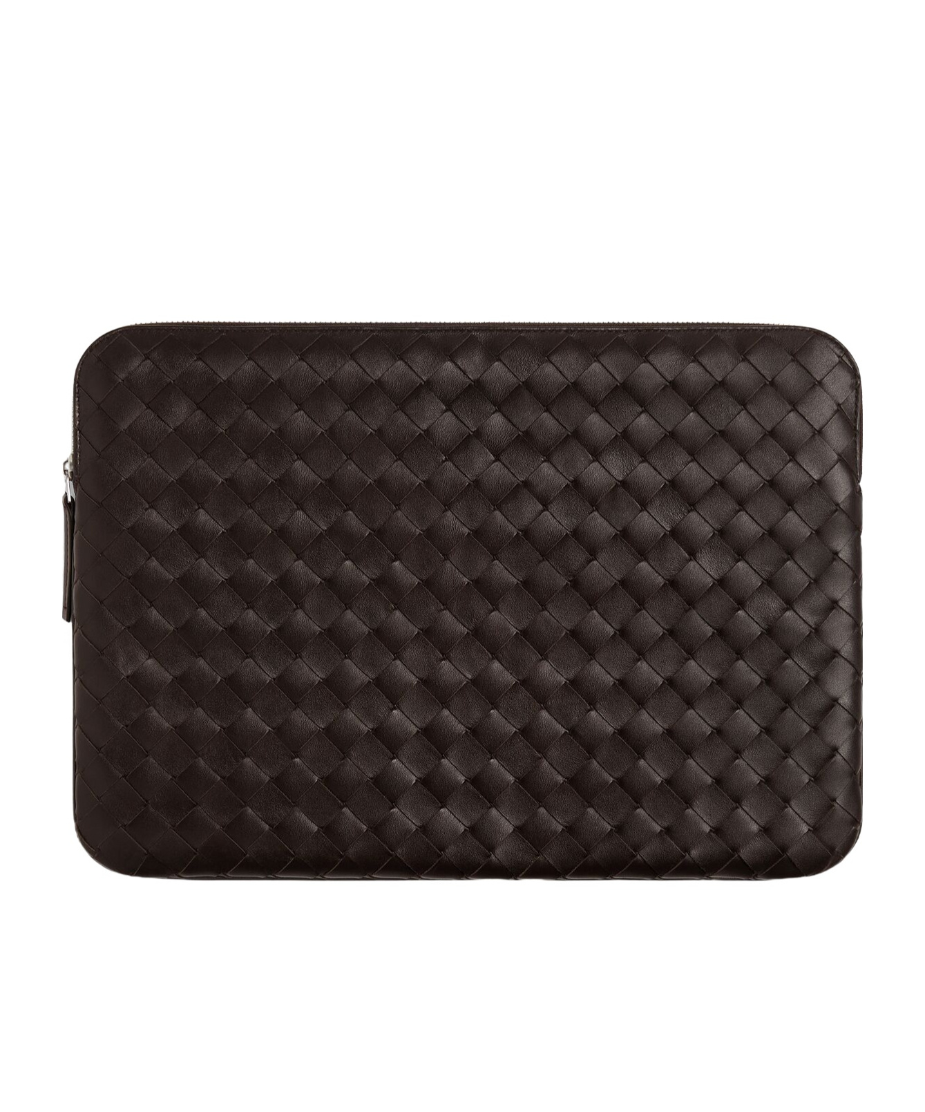 Bottega Veneta Intrecciato Leather Getaway Documents Case In Black