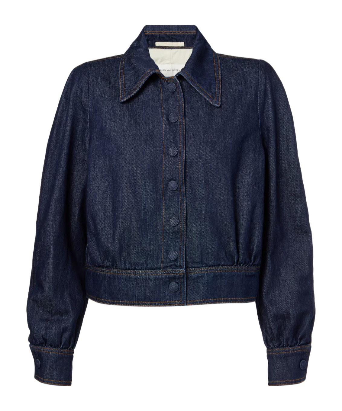 Dries Van Noten Long Sleeve Denim Jacket In Blue
