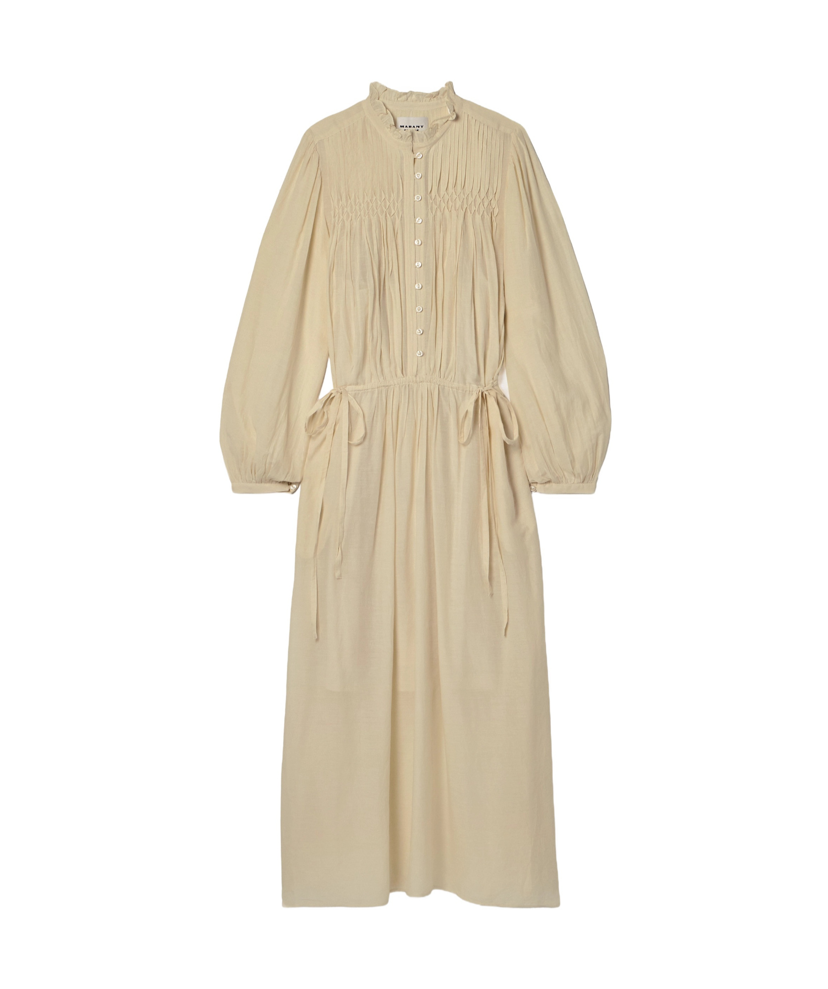 Isabel Marant Étoile Dalida Drawstring Button Dress In Nude