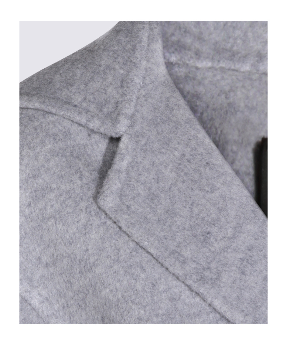 Fabiana Filippi Stylish Coat With Belted Waist And Hood In Blue