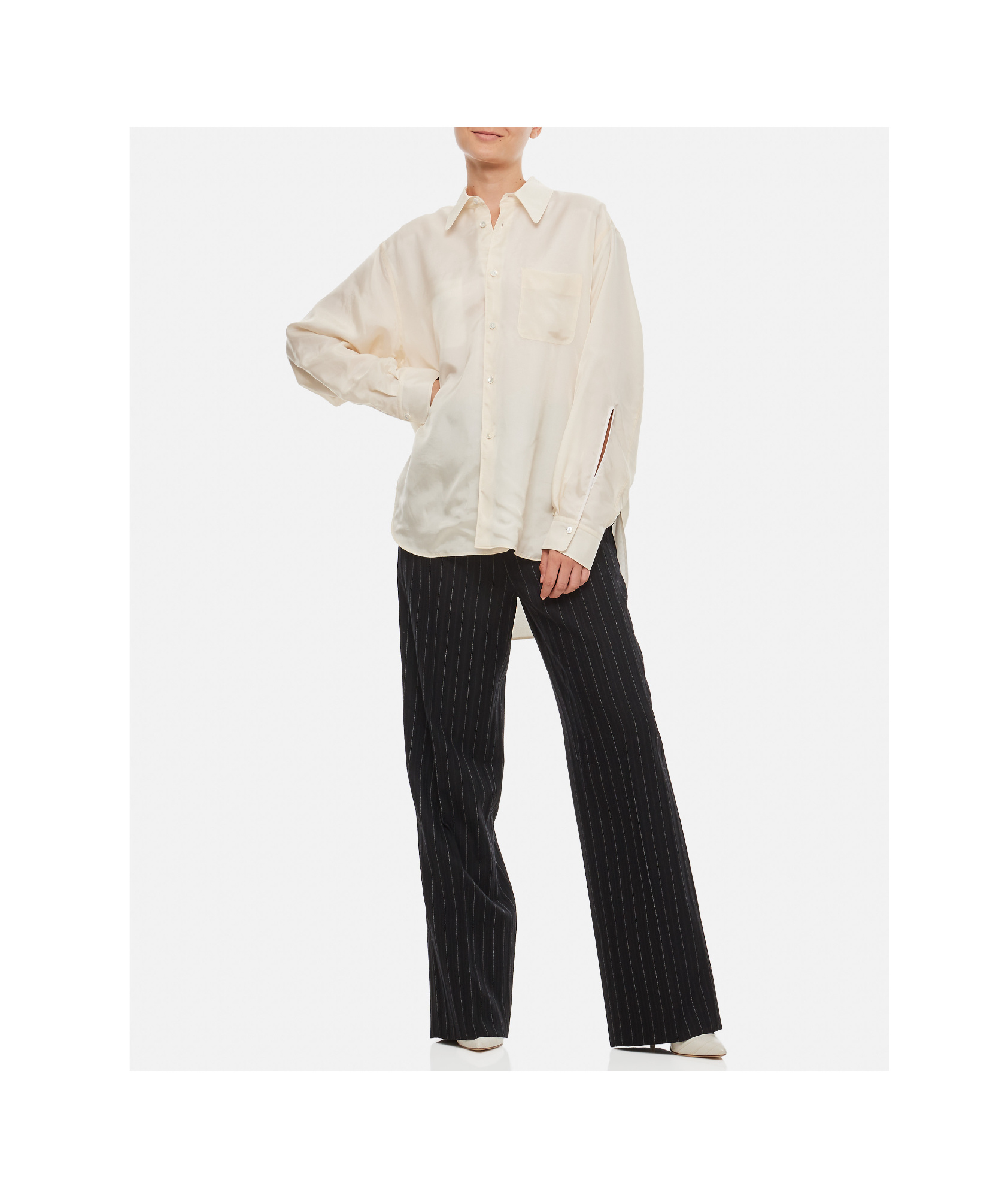 Quira Reversible Button-up Shirt In White