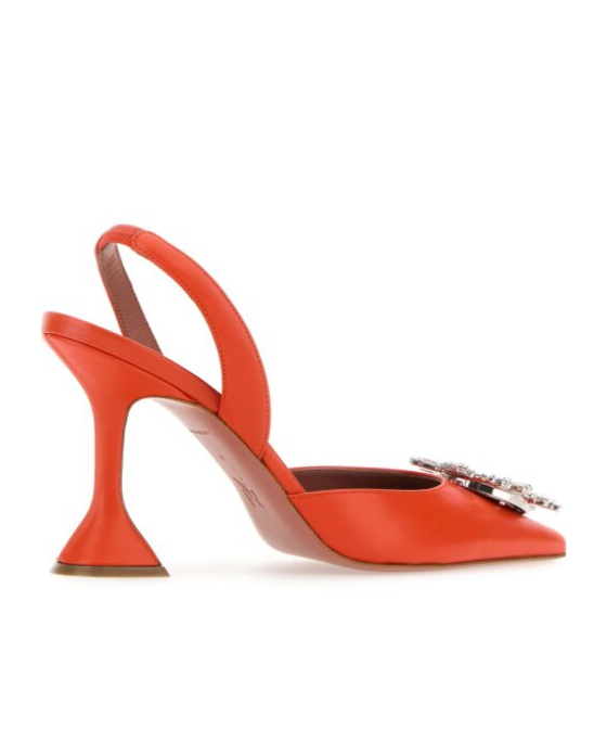 Shop Amina Muaddi Pointed High Heels In Red