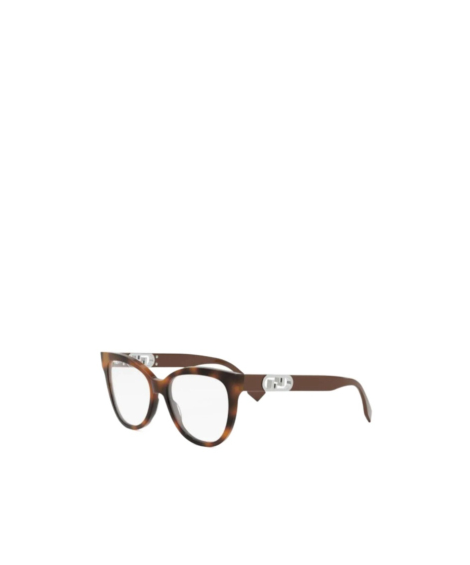 Fendi Contrasting Thick Frame Flat Mirror In White