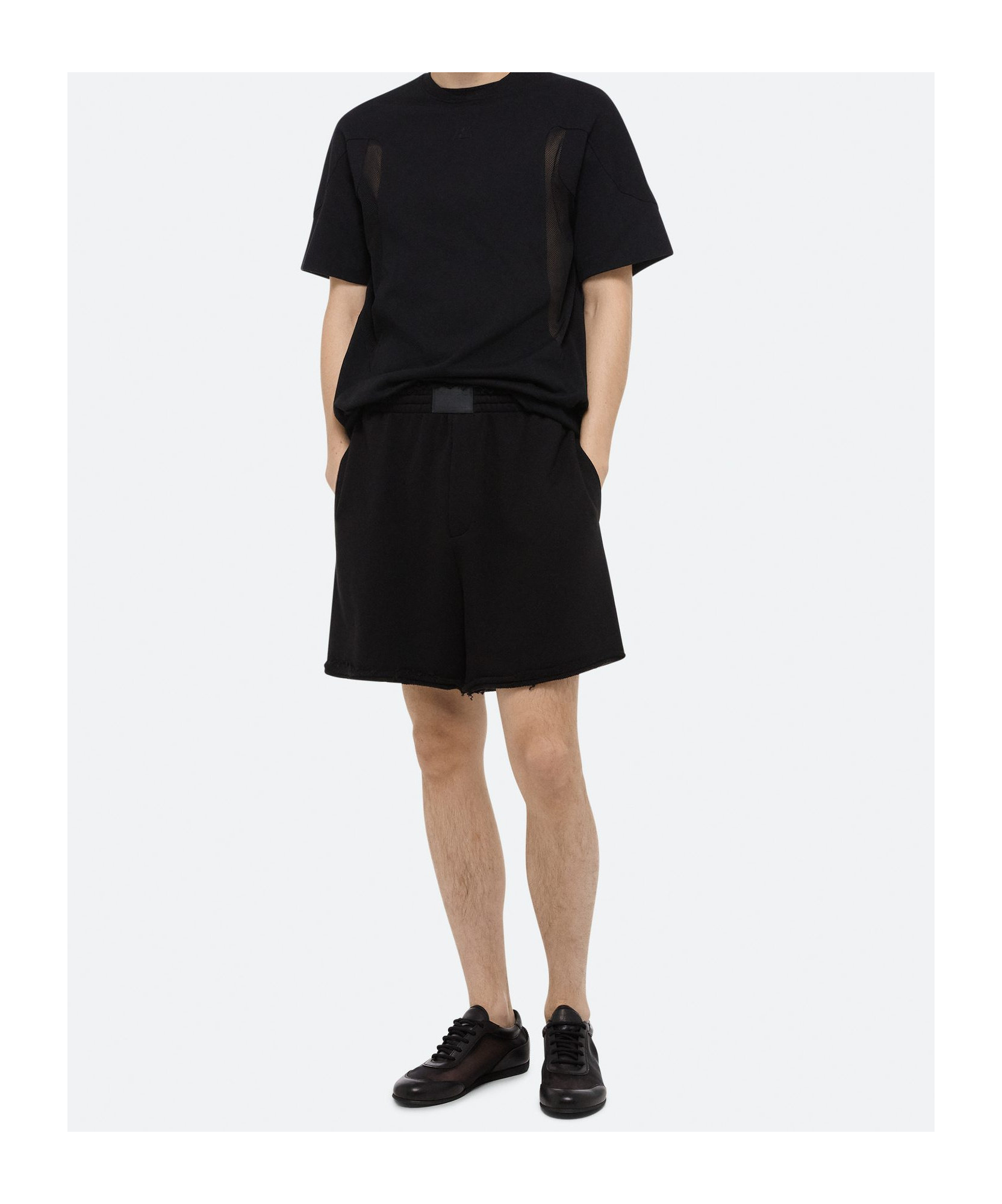 Helmut Lang Cotton Shorts With Back Pockets And Elastic Waistband