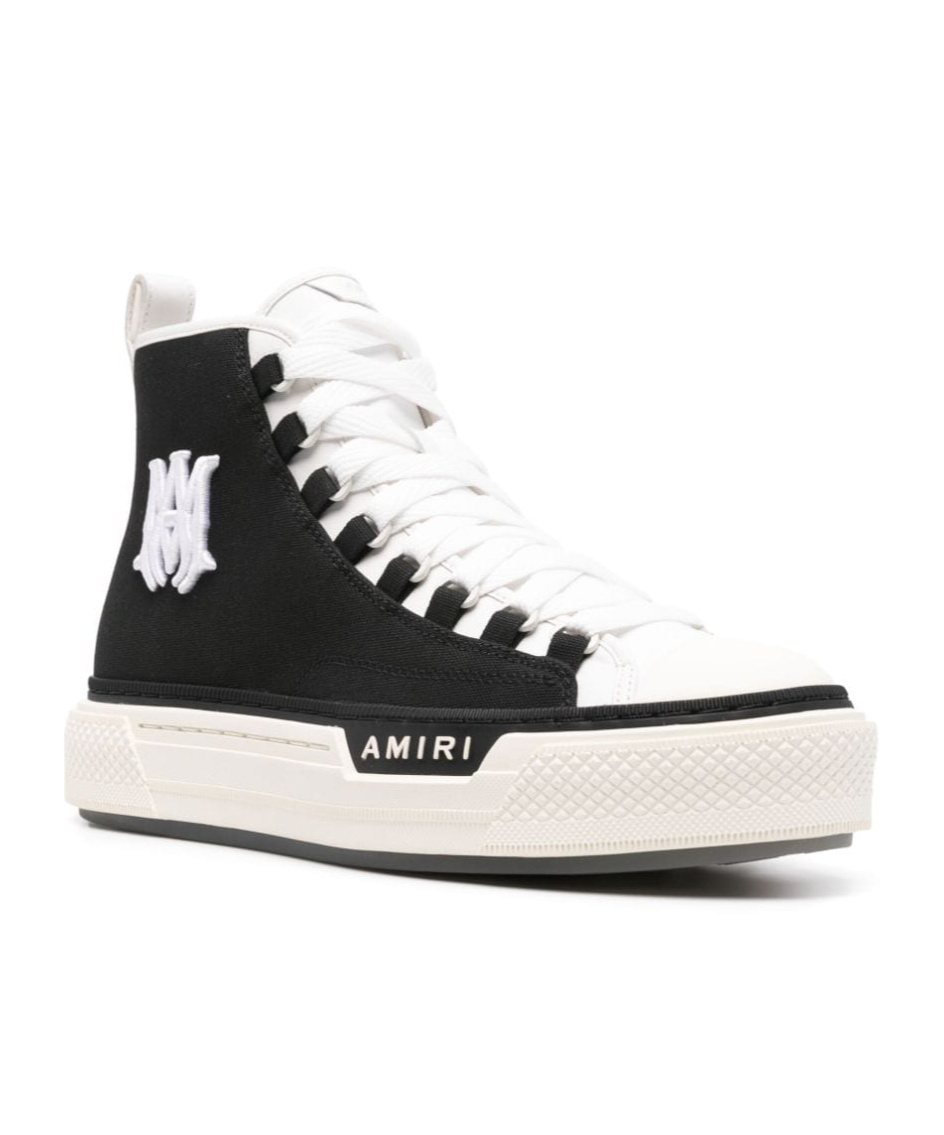 Shop Amiri Court High-stop Sneakers In Black
