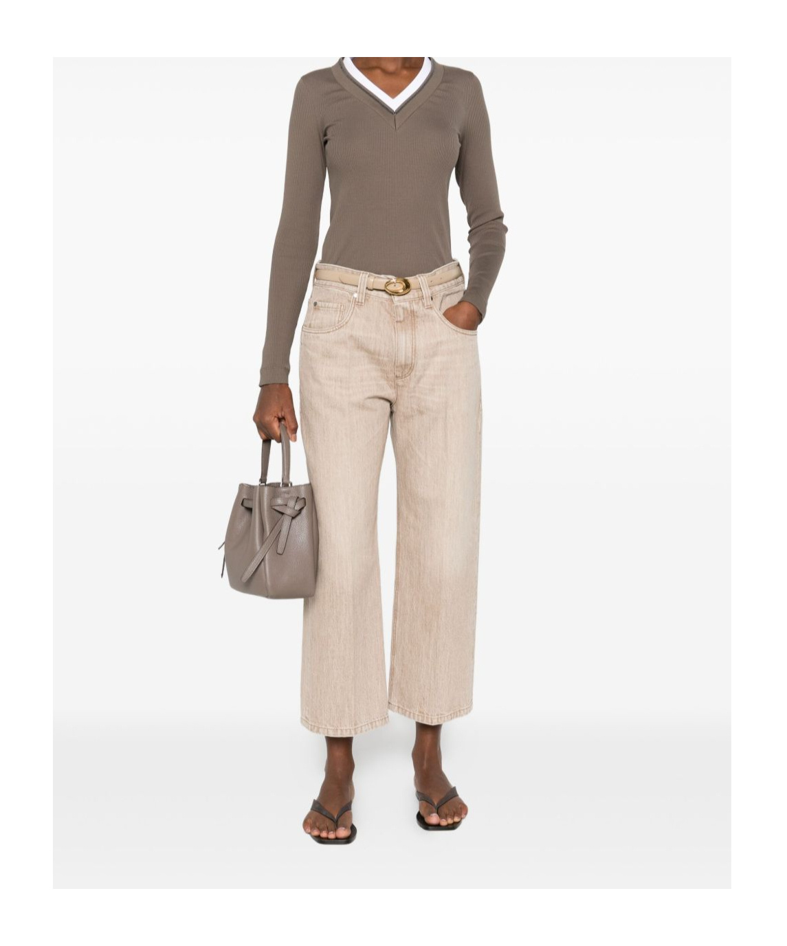 Brunello Cucinelli Straight-leg Jeans In Brown