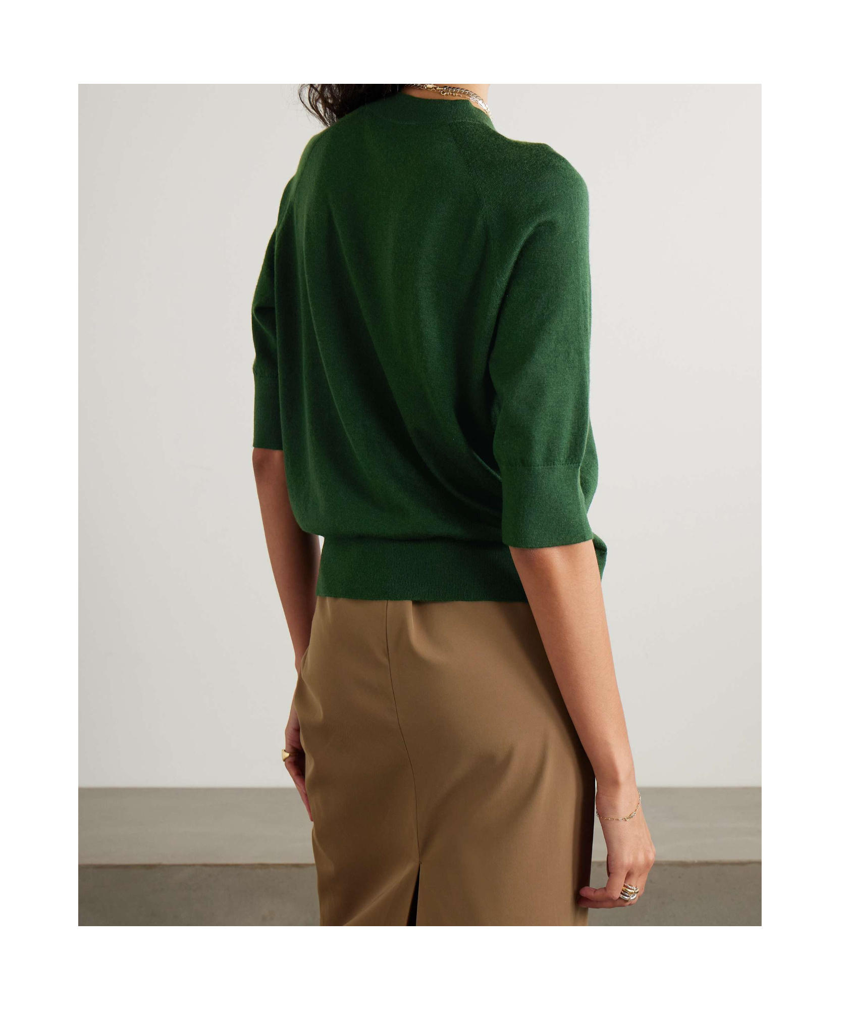 Dries Van Noten Round Neck Sweater In Green