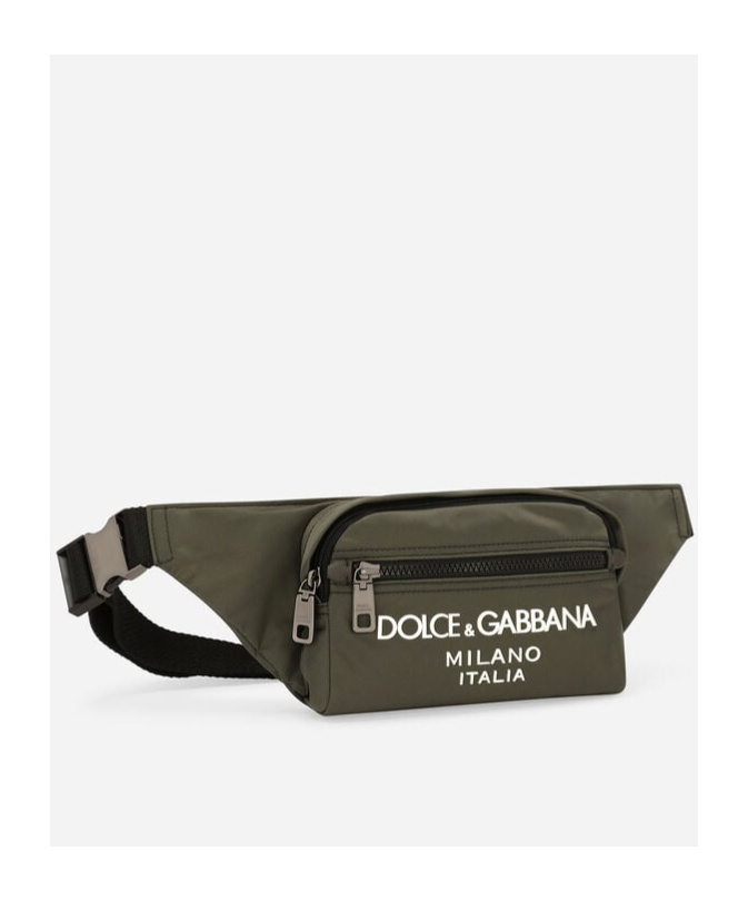 Dolce & Gabbana Logo-print Zip-fastening Belt Bag In Black