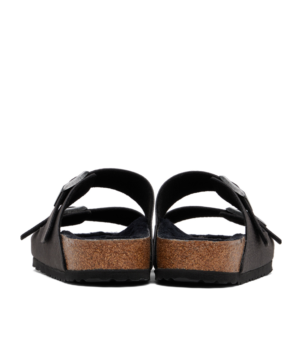 Birkenstock Pin Button Detail Slippers In Black