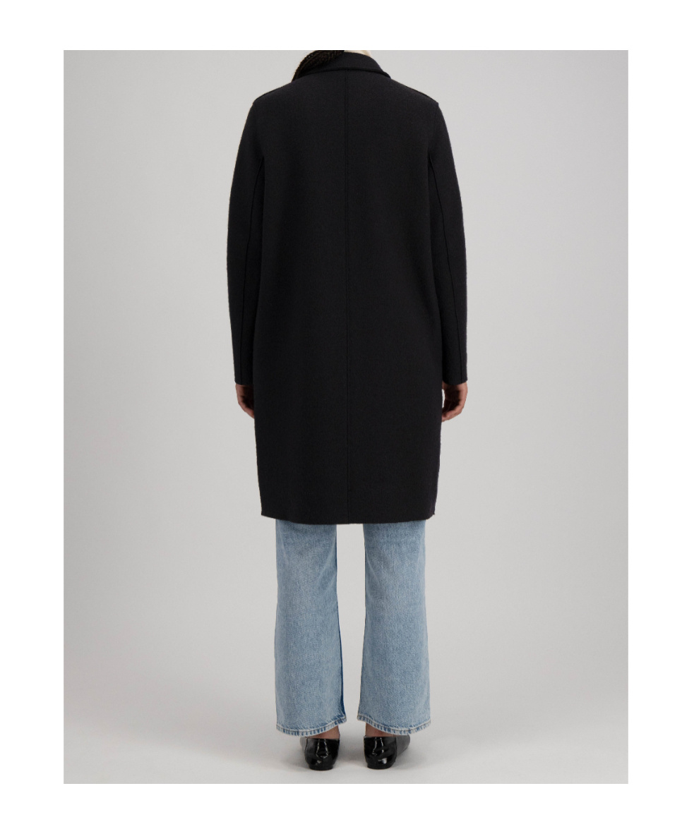 Harris Wharf London Overcoat Boiled Wool In Multi