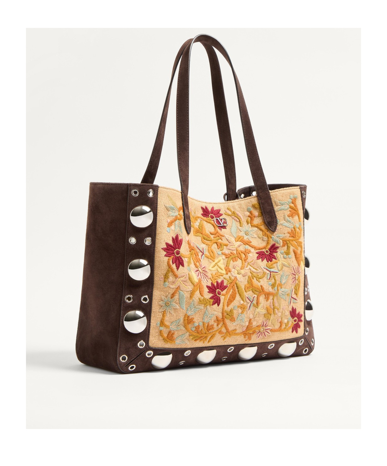 Valentino Suede Nellcote Tote Bag In Multi-color