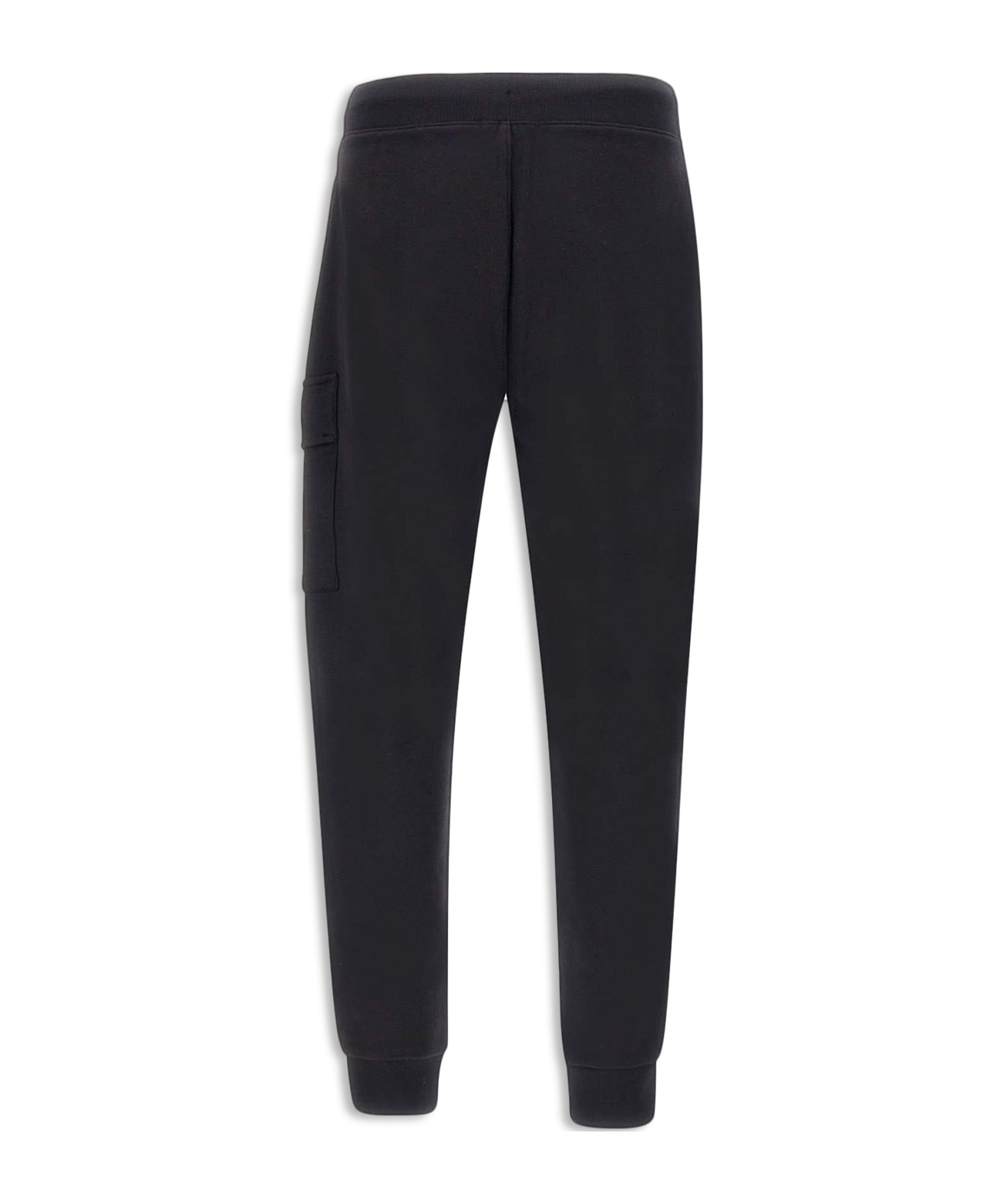 C.p. Company Cargo Pants With Elasticated Waistband And Lens Detail In Black