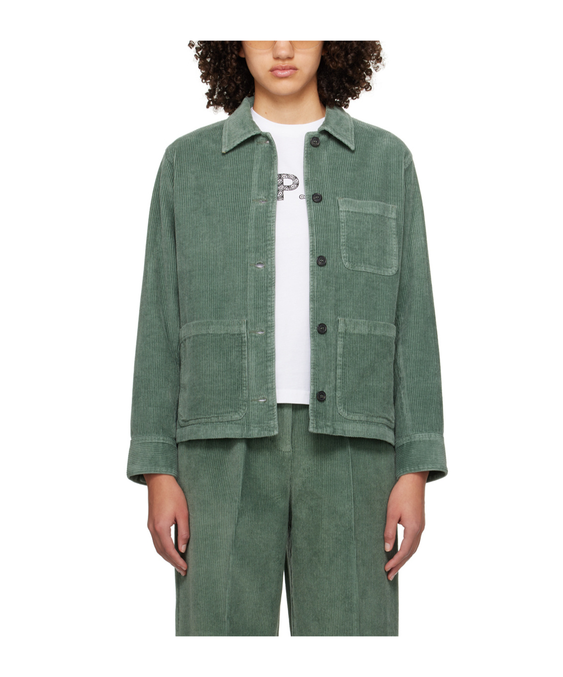 Apc Lapel Pocket Casual Jacket In Green