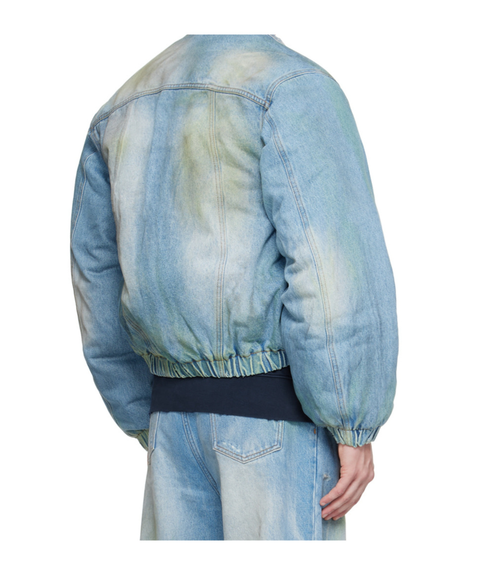 Egonlab Long-sleeved Denim Cotton Suit In Blue